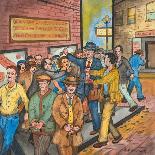 The County-City Building under Siege by Unemployed Demanding Work-Ronald Ginther-Giclee Print