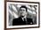 Ronald Reagan American Flag Black White-null-Framed Photo
