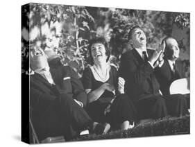 Ronald Reagan and His Wife with Actor Don DeFore at an Anti Communist Rally-Ralph Crane-Stretched Canvas