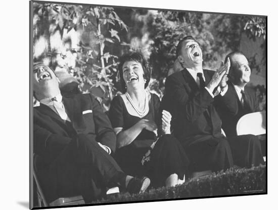 Ronald Reagan and His Wife with Actor Don DeFore at an Anti Communist Rally-Ralph Crane-Mounted Photographic Print