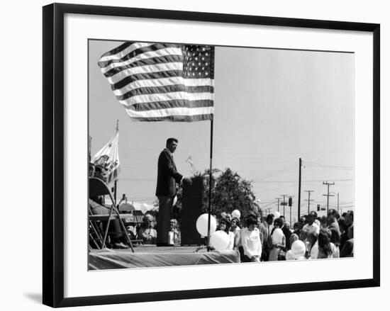 Ronald Reagan Campaigning for Governor of California-null-Framed Photographic Print