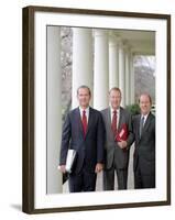 Ronald Reagan's ' Troika': L to R: James Baker, Ed Meese, and Michael Deaver, 1981-null-Framed Photo