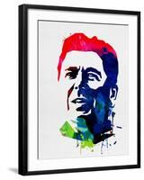 Ronald Reagan Watercolor-Lora Feldman-Framed Art Print