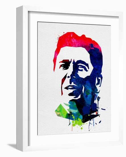 Ronald Reagan Watercolor-Lora Feldman-Framed Art Print