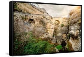 Ronda Bridge and Canyon, Spain-amok-Framed Stretched Canvas