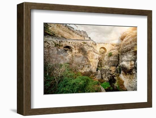 Ronda Bridge and Canyon, Spain-amok-Framed Photographic Print