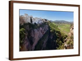 Ronda, Malaga Province, Spain. Part of the Old City Sitting on the Edge of the Tajo Gorge with…-null-Framed Giclee Print