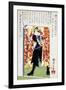 Ronin in a Doorway, Japanese Wood-Cut Print-Lantern Press-Framed Art Print