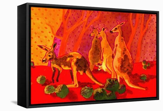 Roo Herd-John Newcomb-Framed Stretched Canvas