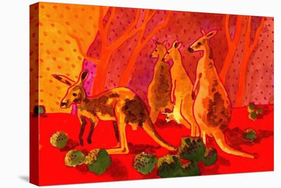 Roo Herd-John Newcomb-Stretched Canvas