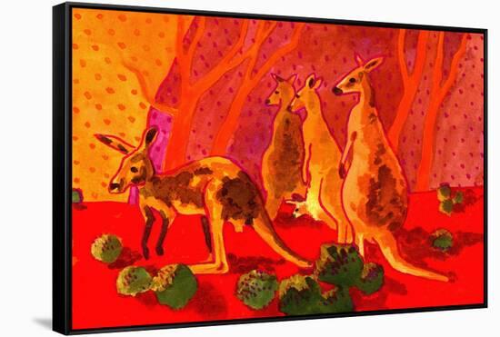 Roo Herd-John Newcomb-Framed Stretched Canvas