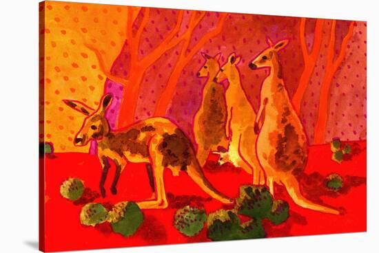 Roo Herd-John Newcomb-Stretched Canvas