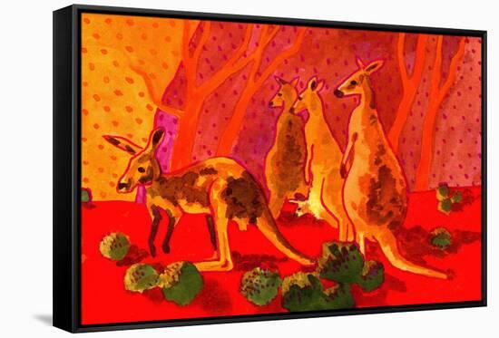 Roo Herd-John Newcomb-Framed Stretched Canvas