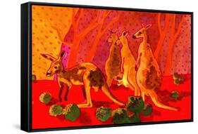 Roo Herd-John Newcomb-Framed Stretched Canvas