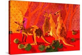 Roo Herd-John Newcomb-Stretched Canvas