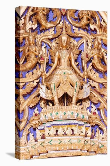 Roof detail, Wat Phra Kaew (Temple of the Emerald Buddha), Bangkok, Thailand, Southeast Asia, Asia-Godong-Stretched Canvas