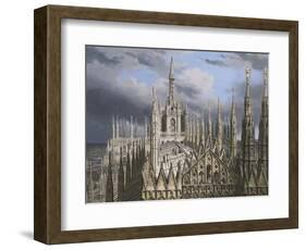 Roof of Milan Cathedral-Luigi Ossip Premazzi-Framed Giclee Print