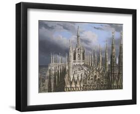 Roof of Milan Cathedral-Luigi Ossip Premazzi-Framed Giclee Print