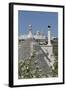 Roof of Traditional Trullo with Locorotondo in Distance, Puglia, Italy, Europe-Martin-Framed Photographic Print