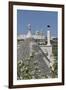 Roof of Traditional Trullo with Locorotondo in Distance, Puglia, Italy, Europe-Martin-Framed Photographic Print
