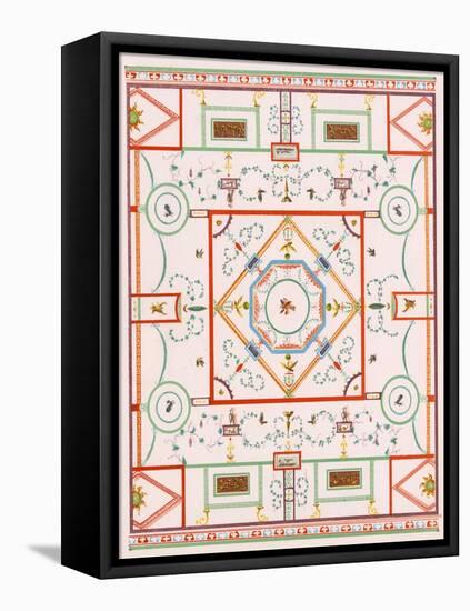 Roof Pattern, Pompeii-null-Framed Stretched Canvas