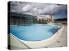 Roof Top Pool in New Royal Bath, Thermae Bath Spa, Bath, Avon, England, United Kingdom-Matthew Davison-Stretched Canvas