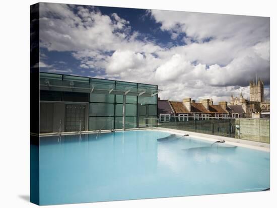 Roof Top Pool in New Royal Bath, Thermae Bath Spa, Bath, Avon, England, United Kingdom-Matthew Davison-Stretched Canvas