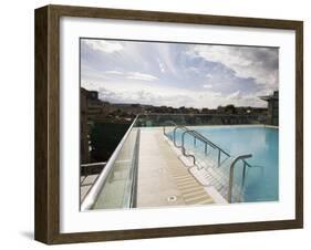 Roof Top Pool in New Royal Bath, Thermae Bath Spa, Bath, Avon, England, United Kingdom-Matthew Davison-Framed Photographic Print