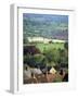 Roofs of Houses in Shaftesbury and Typical Patchwork Fields Beyond, Dorset, England, United Kingdom-Julia Bayne-Framed Photographic Print