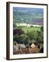 Roofs of Houses in Shaftesbury and Typical Patchwork Fields Beyond, Dorset, England, United Kingdom-Julia Bayne-Framed Photographic Print