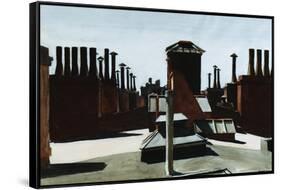 Roofs of Washington Square-Edward Hopper-Framed Stretched Canvas