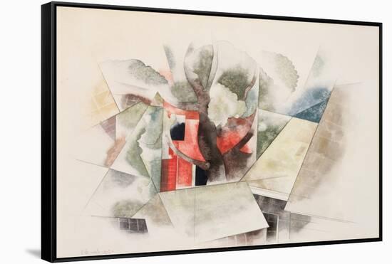 Rooftop and Fantasy, 1918 (W/C & Pencil on Paper)-Charles Demuth-Framed Stretched Canvas