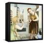 Rooftop Annunciation, 1 (Two Women) 2006-Caroline Jennings-Framed Stretched Canvas