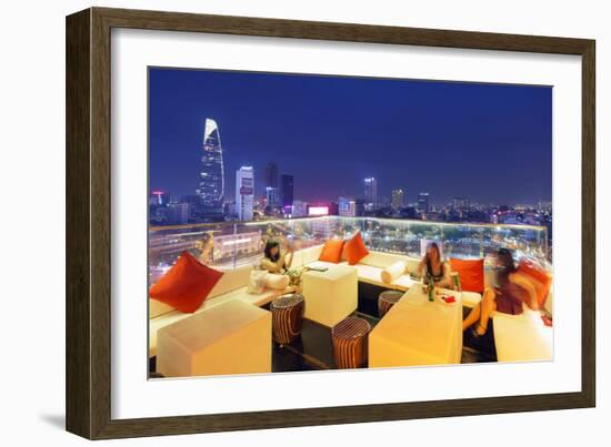 Rooftop Bar at Silverland Central Hotel and Spa, Ho Chi Minh City (Saigon), Vietnam, Indochina-Christian Kober-Framed Photographic Print