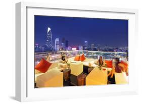 Rooftop Bar at Silverland Central Hotel and Spa, Ho Chi Minh City (Saigon), Vietnam, Indochina-Christian Kober-Framed Photographic Print