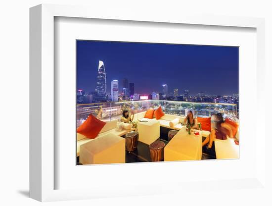 Rooftop Bar at Silverland Central Hotel and Spa, Ho Chi Minh City (Saigon), Vietnam, Indochina-Christian Kober-Framed Photographic Print