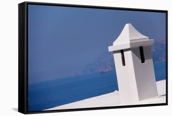 Rooftop in Amalfi Italy Overlooking Mediterranean-null-Framed Stretched Canvas