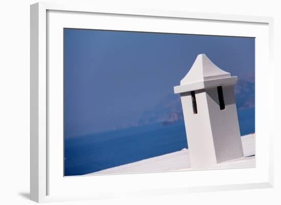 Rooftop in Amalfi Italy Overlooking Mediterranean-null-Framed Photo