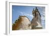 Rooftop of Antoni Gaudi's Casa Batllo building, UNESCO World Heritage Site, Barcelona, Spain-Frank Fell-Framed Photographic Print