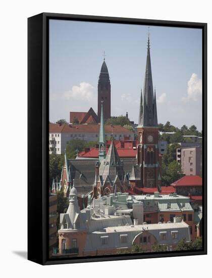 Rooftop Panorama, Gothenburg, Sweden, Scandinavia, Europe-Rolf Richardson-Framed Stretched Canvas