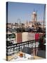 Rooftop Terrace and Minarets, Place Jemaa el Fna, Marrakesh, Morocco, North Africa, Africa-Frank Fell-Stretched Canvas