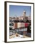 Rooftop Terrace and Minarets, Place Jemaa el Fna, Marrakesh, Morocco, North Africa, Africa-Frank Fell-Framed Photographic Print