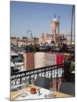 Rooftop Terrace and Minarets, Place Jemaa el Fna, Marrakesh, Morocco, North Africa, Africa-Frank Fell-Mounted Photographic Print