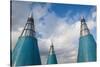 Rooftop towers at museum of technology and art, Bundeskunsthalle, Museumsmeile, Bonn, North Rhin...-null-Stretched Canvas