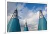 Rooftop towers at museum of technology and art, Bundeskunsthalle, Museumsmeile, Bonn, North Rhin...-null-Framed Photographic Print