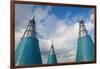 Rooftop towers at museum of technology and art, Bundeskunsthalle, Museumsmeile, Bonn, North Rhin...-null-Framed Photographic Print