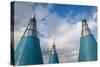Rooftop towers at museum of technology and art, Bundeskunsthalle, Museumsmeile, Bonn, North Rhin...-null-Stretched Canvas