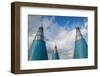 Rooftop towers at museum of technology and art, Bundeskunsthalle, Museumsmeile, Bonn, North Rhin...-null-Framed Photographic Print