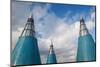 Rooftop towers at museum of technology and art, Bundeskunsthalle, Museumsmeile, Bonn, North Rhin...-null-Mounted Photographic Print