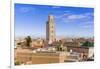 Rooftop View and Minaret of Ben Youssef Madrasa, Marrakech, Morocco-Nico Tondini-Framed Photographic Print